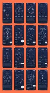 Vector graphics infographics with mobile phone. Template for creating mobil.. 스톡 일러스트