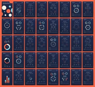 Vector graphics infographics with mobile phone. Template for creating mobil.. Stock Illustration