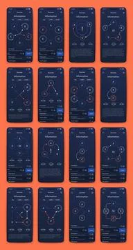 Vector graphics infographics with mobile phone. Template for creating mobile 스톡 일러스트