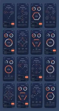 Vector graphics infographics with mobile phone. Template for creating mobile Stock Illustration