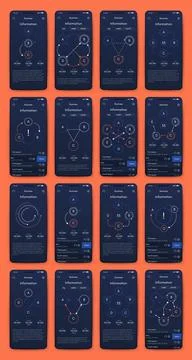 Vector graphics infographics with mobile phone. Template for creating mobile Stock Illustration