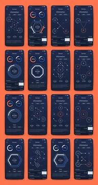 Vector graphics infographics with mobile phone. Template for creating mobile イラスト素材