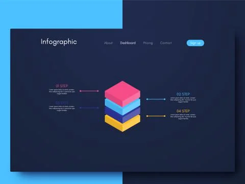 Vector graphics infographics with six options. Template for creating mobile a Stockillustratie