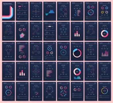 Vector graphics infographics with six options. Template for creating mobile Illustrazione stock