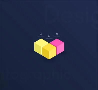 Vector graphics infographics with six options. Template for creating mobile a Stock Illustration