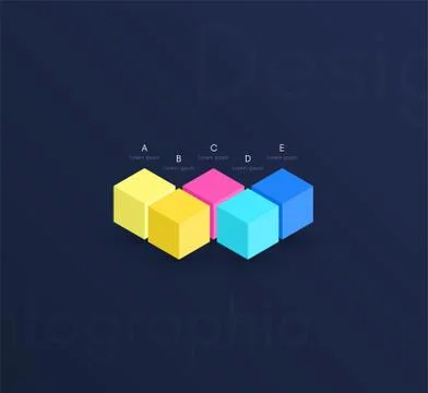 Vector graphics infographics with six options. Template for creating mobile a イラスト素材