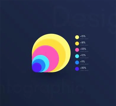 Vector graphics infographics with six options. Template for creating mobile a Illustrazione stock