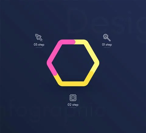 Vector graphics infographics with six options. Template for creating mobile a Stock Illustration