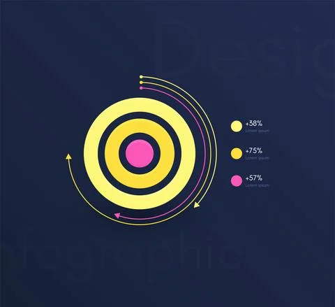 Vector graphics infographics with six options. Template for creating mobile Stock Illustration