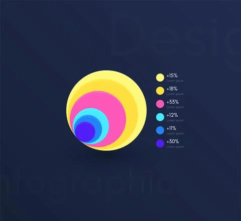 Vector graphics infographics with six options. Template for creating mobile Illustrazione stock