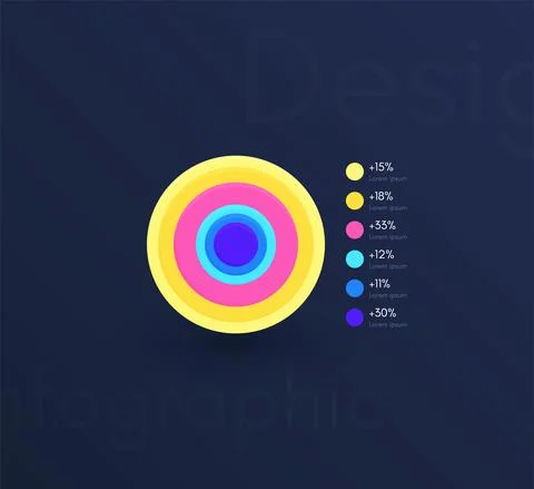 Vector graphics infographics with six options. Template for creating mobile a Stock Illustration