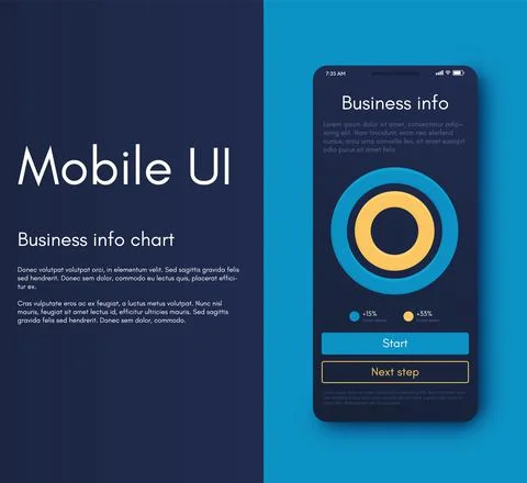 Vector graphics infographics with six options. Template for creating mobile イラスト素材