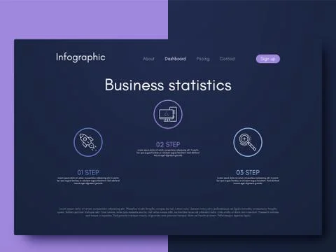Vector graphics infographics with three options. Template for creating mobile Stockillustratie