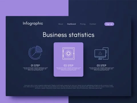 Vector graphics infographics with three options. Template for creating mobile Stockillustratie