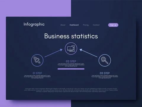 Vector graphics infographics with three options. Template for creating mobile Stockillustratie