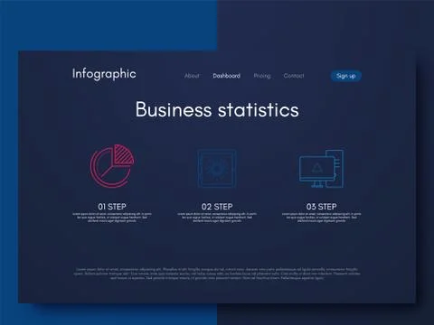 Vector graphics infographics with three options. Template for creating mobile Stock Illustration