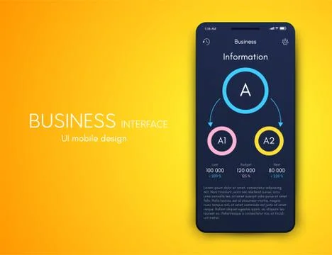 Vector graphics infographics with three options. Template for creating mobile Illustrazione stock