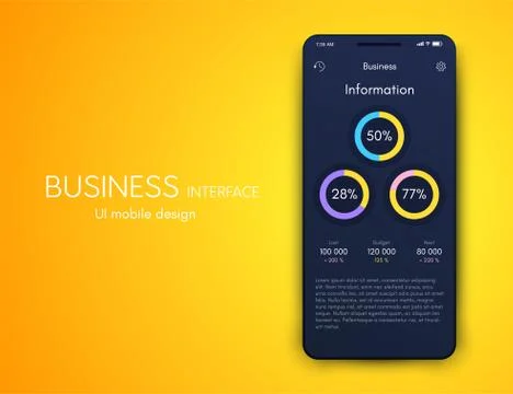 Vector graphics infographics with three options. Template for creating mobile Stock Illustration