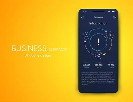 Vector graphics infographics with three options. Template for creating mobile Stock Illustration