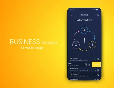 Vector graphics infographics with three options. Template for creating mobile Illustrazione stock