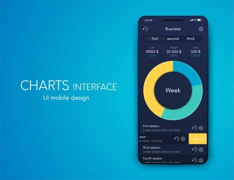 Vector graphics infographics with three options. Template for creating mobile Stock Illustration