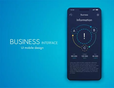 Vector graphics infographics with three options. Template for creating mobile Stock Illustration