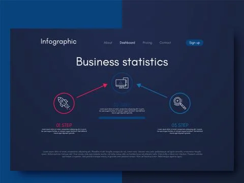 Vector graphics infographics with three options. Template for creating mobile Illustrazione stock