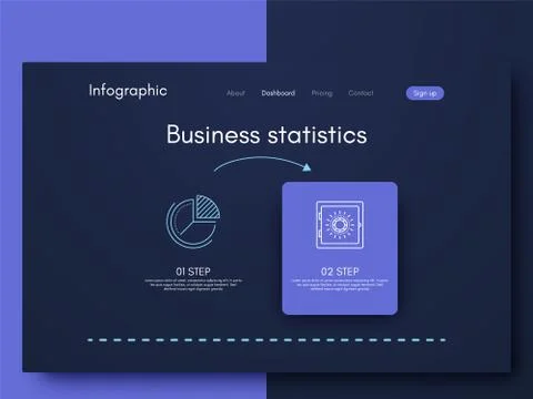 Vector graphics infographics with two options. Template for creating mobile a Stockillustratie