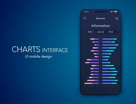 Vector graphics mobile infographics with four options. Template for creating Stock Illustration