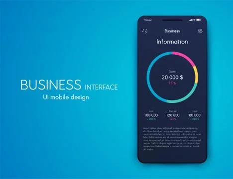 Vector graphics mobile infographics with four options. Template for creating Illustrazione stock
