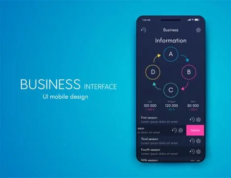Vector graphics mobile infographics with four options. Template for creating イラスト素材