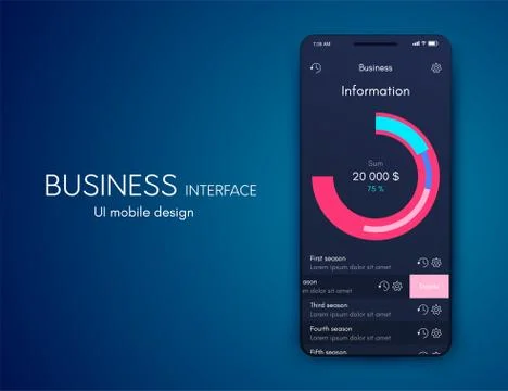 Vector graphics mobile infographics with four options. Template for creating Ilustração Stock