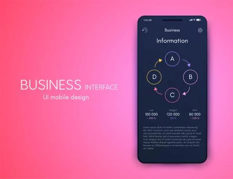Vector graphics mobile infographics with four options. Template for creating 스톡 일러스트