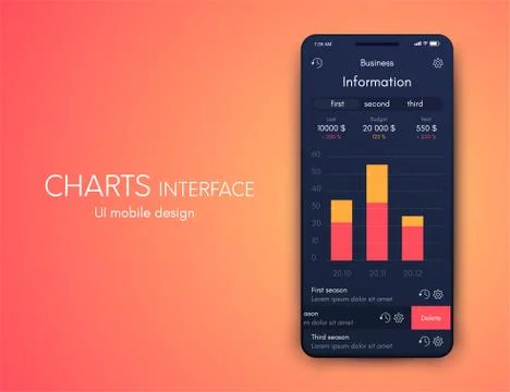 Vector graphics mobile infographics with three options. Template for creating Illustrazione stock