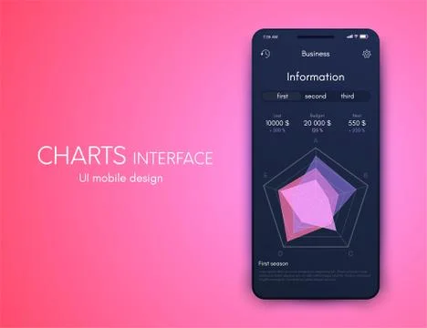 Vector graphics mobile infographics with three options. Template for creating Illustrazione stock