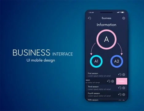 Vector graphics mobile infographics with three options. Template for creating Illustrazione stock