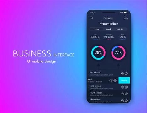 Vector graphics mobile infographics with three options. Template for creating Illustrazione stock