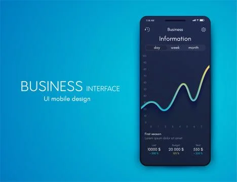 Vector graphics mobile infographics with three options. Template for creating Illustrazione stock