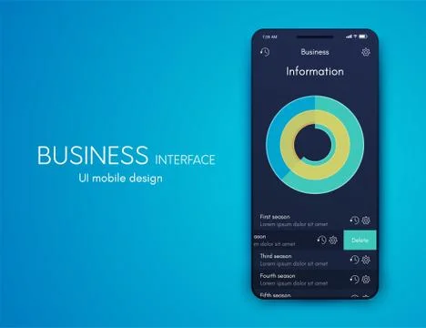 Vector graphics mobile infographics with three options. Template for creating Stock Illustration