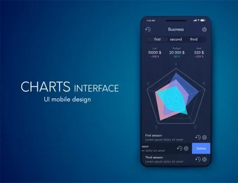 Vector graphics mobile infographics with three options. Template for creating Illustrazione stock