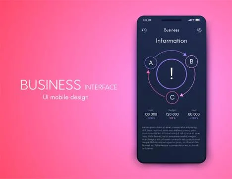 Vector graphics mobile infographics with three options. Template for creating Illustrazione stock