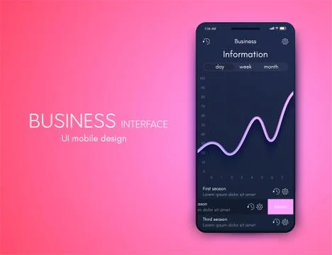 Vector graphics mobile infographics with three options. Template for creating Stock Illustration