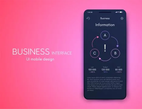 Vector graphics mobile infographics with three options. Template for creating Stock-Illustration