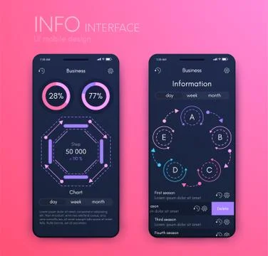 Vector graphics mobile infographics with three options. Template for creating Stockillustratie