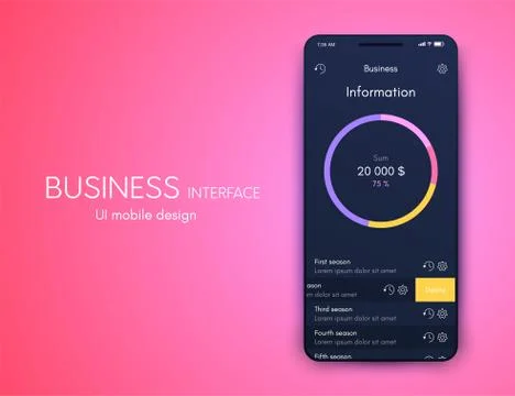Vector graphics mobile infographics with three options. Template for creating Stock Illustration