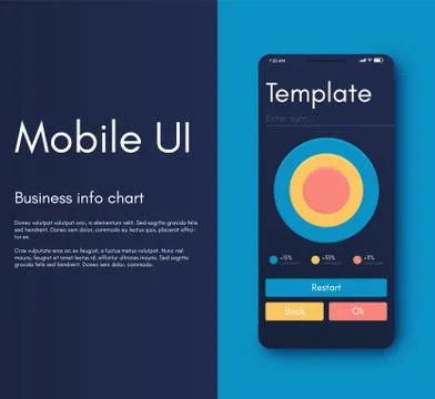 Vector graphics mobile infographics with three options. Template for creating Stock Illustration