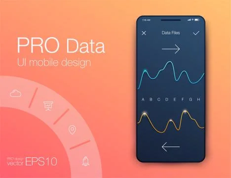 Vector graphics mobile infographics with two options. Template for creating Illustrazione stock