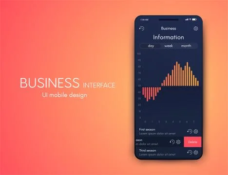 Vector graphics mobile infographics with two options. Template for creating Illustrazione stock