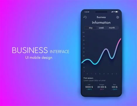 Vector graphics mobile infographics with two options. Template for creating Illustrazione stock