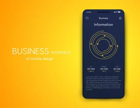 Vector graphics mobile infographics with two options. Template for creating Stock Illustration